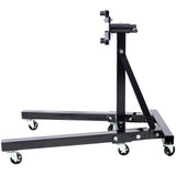 Folding Engine Stand 2000 LBS Capacity Motor Hoist 360 Degree Adjustable Mounting Head Dolly Mover Auto Repair Rebuild Jack--Black