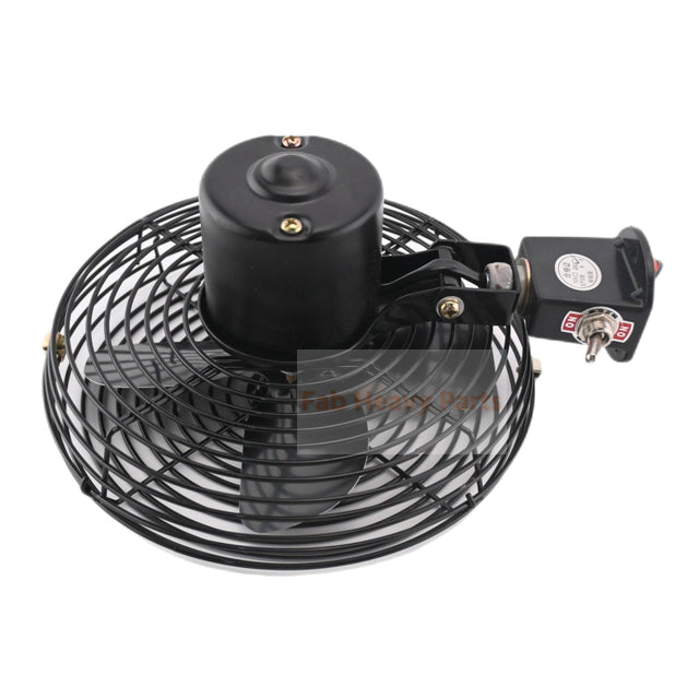 24V 8 Inch Cab Fan Air Circulating Fan for Excavator Loader Backhoe Tractor