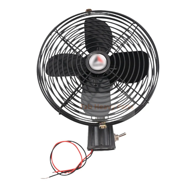 24V 8 Inch Cab Fan Air Circulating Fan for Excavator Loader Backhoe Tractor