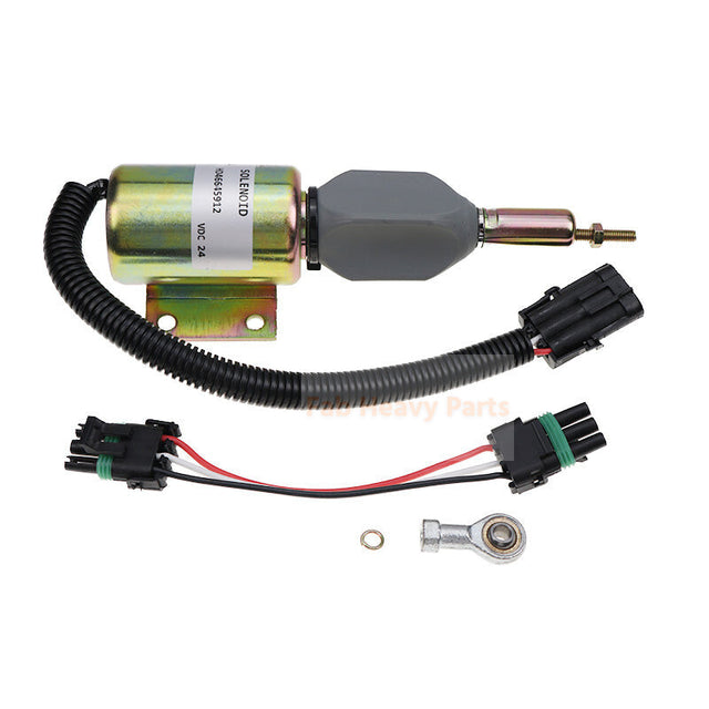 Válvula solenoide de cierre de combustible de 24 V compatible con excavadora John Deere 120 160LC 200LC 230LC 230LCR 270LC Cummins 6CT