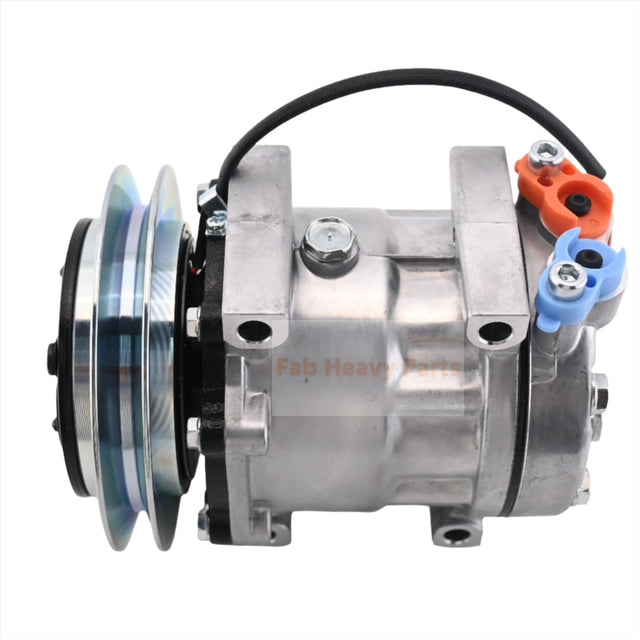 24V SD7H13 A/C Compressor LC91V00001F1 Fits for Kobelco Excavator SK160LC SK200-6 SK210LC SK250LC SK290LC SK330LC SK480LC