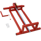 Elevador de cortacésped fácil para tractores de montar Elevador de capacidad de 800 libras Ayuda de limpieza para montar Tractor de césped universal + Inclinación ajustable de 45° Rojo