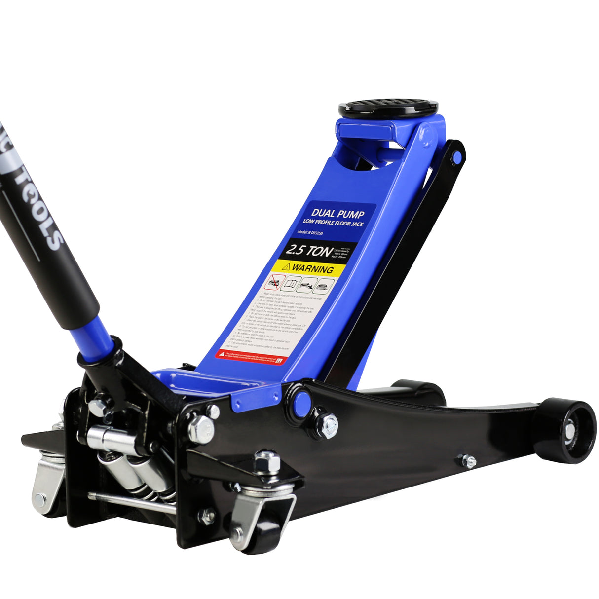 2.5 Ton Low Profile Steel Racing Hydraulic Floor Jack with Dual Pistons Quick Lift Pump Lifting range 3.5"-19.5"