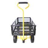 Roues solides outils chariot chariot camions de jardin Transport bois de chauffage noir jaune