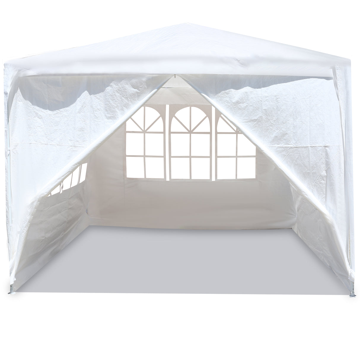 10'x10' Party Tent Outdoor Heavy Duty Gazebo Wedding Canopy + 4 Removable Walls White