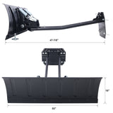 55in Universal ATV/UTV Snow Plow Kit Plow System Steel Blade Complete Mount Package Black