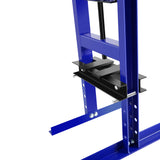 Steel H-Frame Hydraulic Garage Shop Floor Press with Stamping Plates and Pressure Gauge 6 Ton Capacity-Blue