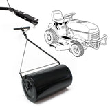 Combination Push/Tow Poly Lawn Roller with Easy-Turn Tethered Plug 14 by 24" 60L/16 Gallon Black