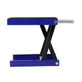 1100 LBS Motorcycle Scissor Lift Jack na may Malapad na Deck at Safety Pin 3.7"-14" Center Hoist Crank Stand Steel para sa Street Bikes Cruiser Bike Touring