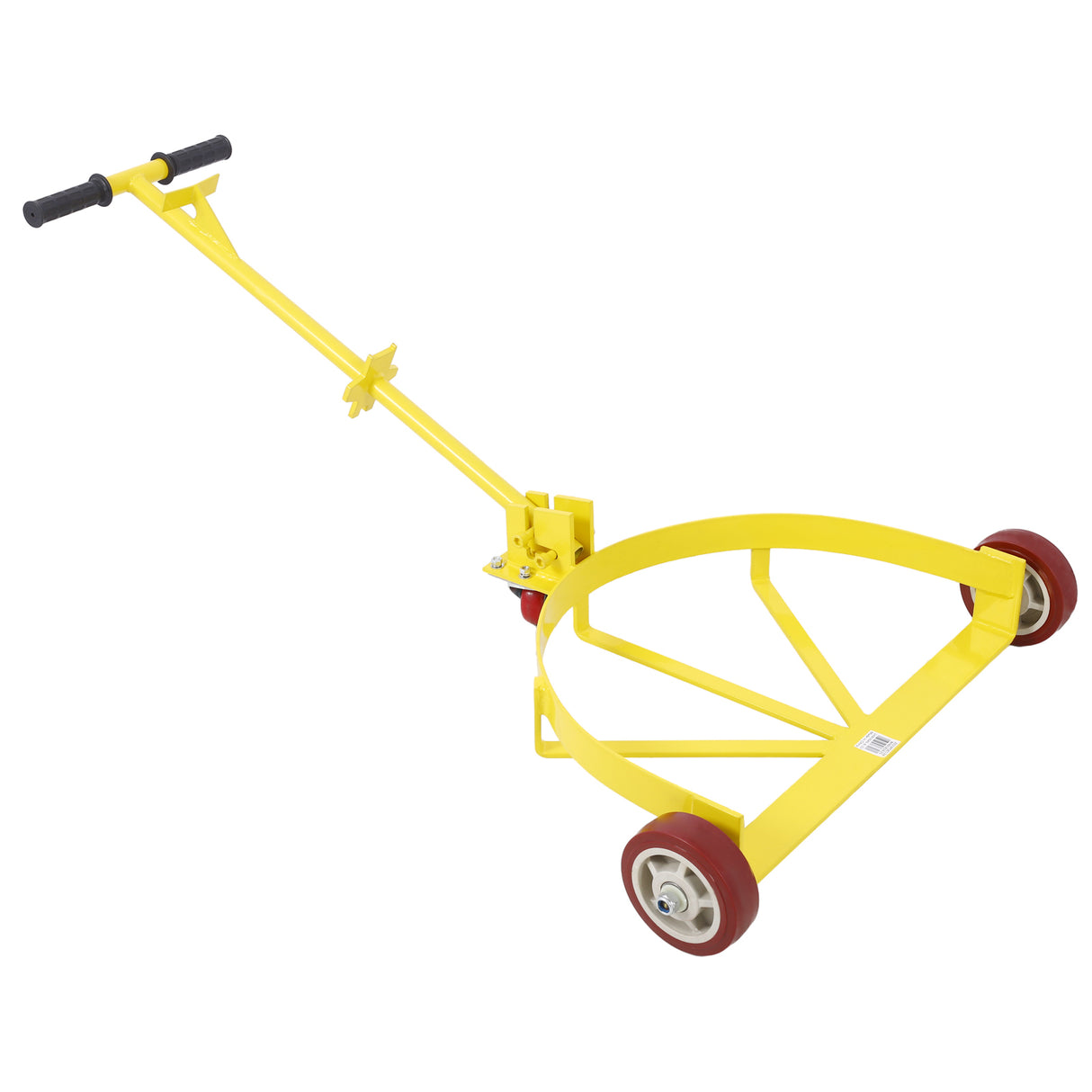 55 Gallon Drum Dolly 1pk 1200 lb Capacity Oil Barrel Drum Roller Cart Low Profile Steel Oil Drum Caddy Yellow