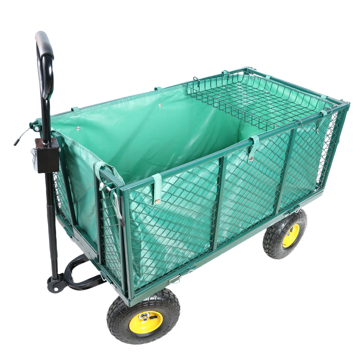 Carrello per fiori da giardino, borsa per trasporto legna da ardere, colore verde