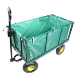 Garten-Blumenwagen, Transport, Brennholz, grüne Stofftasche