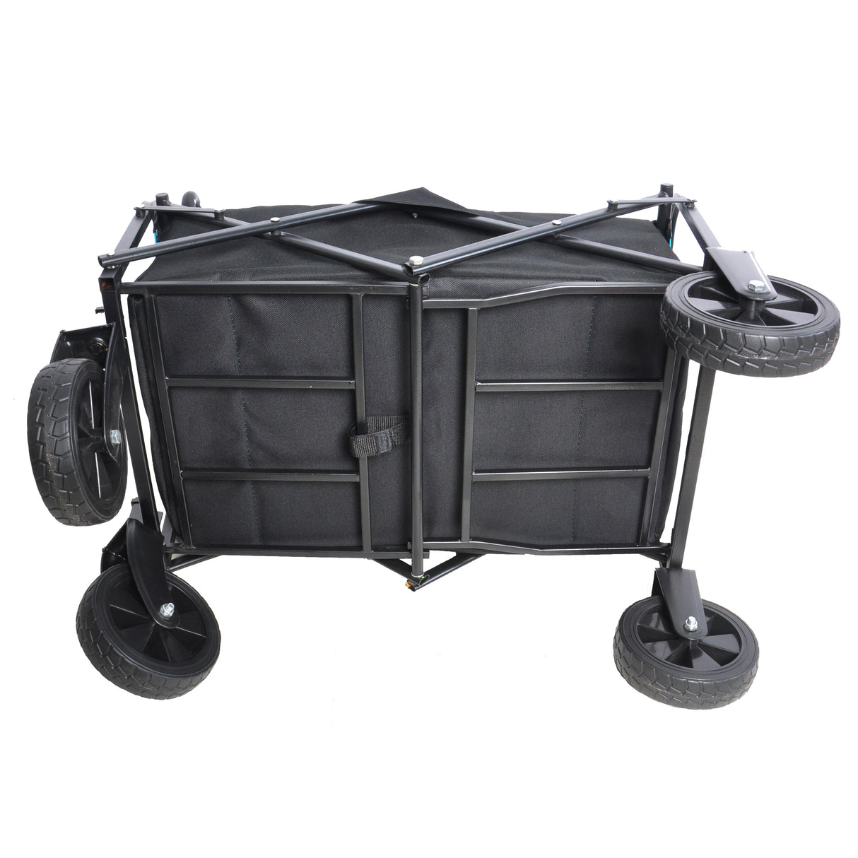 Mini carro plegable para compras de jardín, carrito de playa, negro y azul