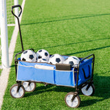 Vouwwagen Tuinwinkel Strandwagen Zwart Blauw