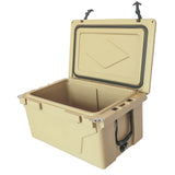 Caja enfriadora de hielo 65QT, caja de cerveza para acampar, pesca al aire libre, color caqui