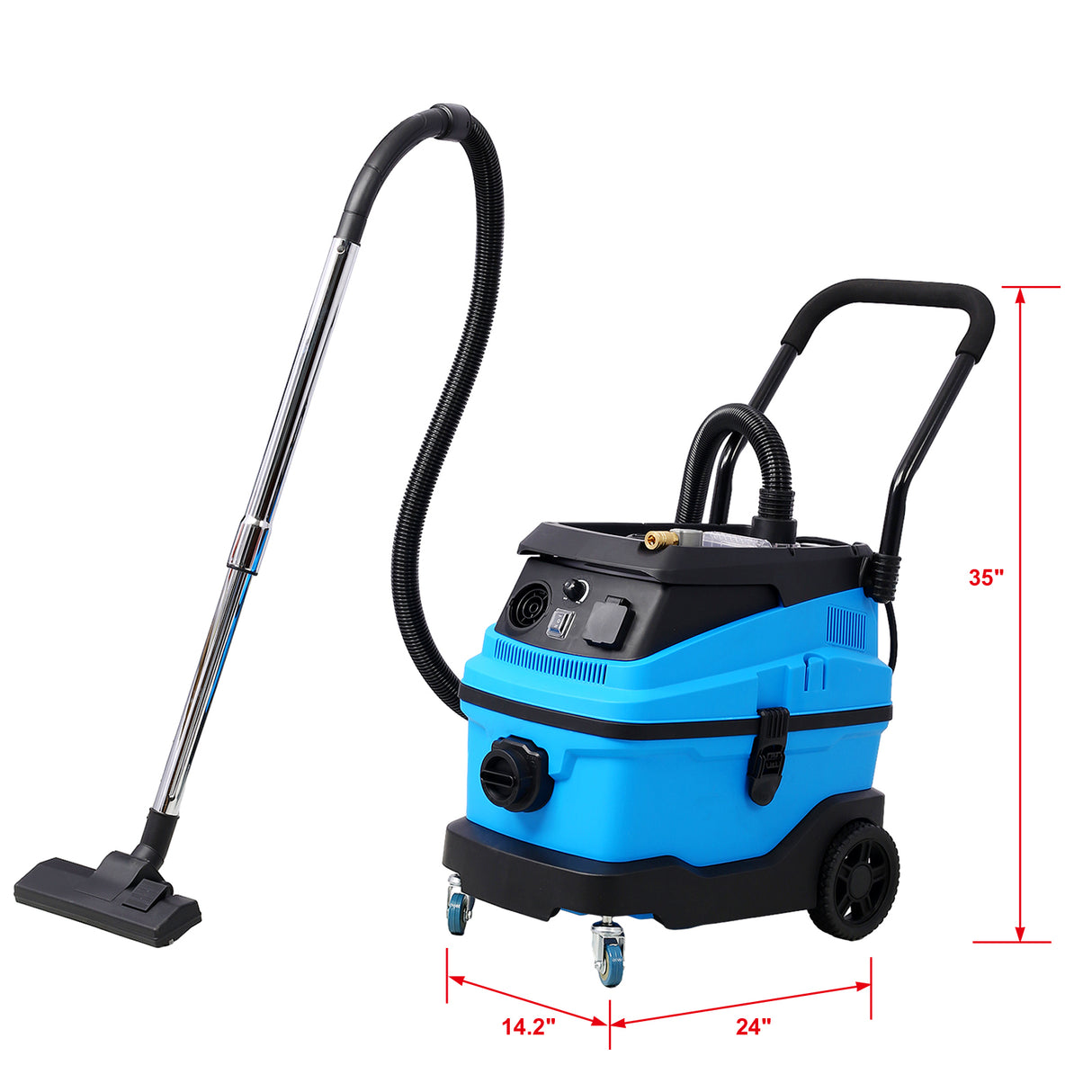 Aspirateur sec et humide 3 en 1 pour garage, maison, atelier, sols durs, poils d'animaux, grande capacité de 8 gallons, 6 CV de pointe, 1200 W