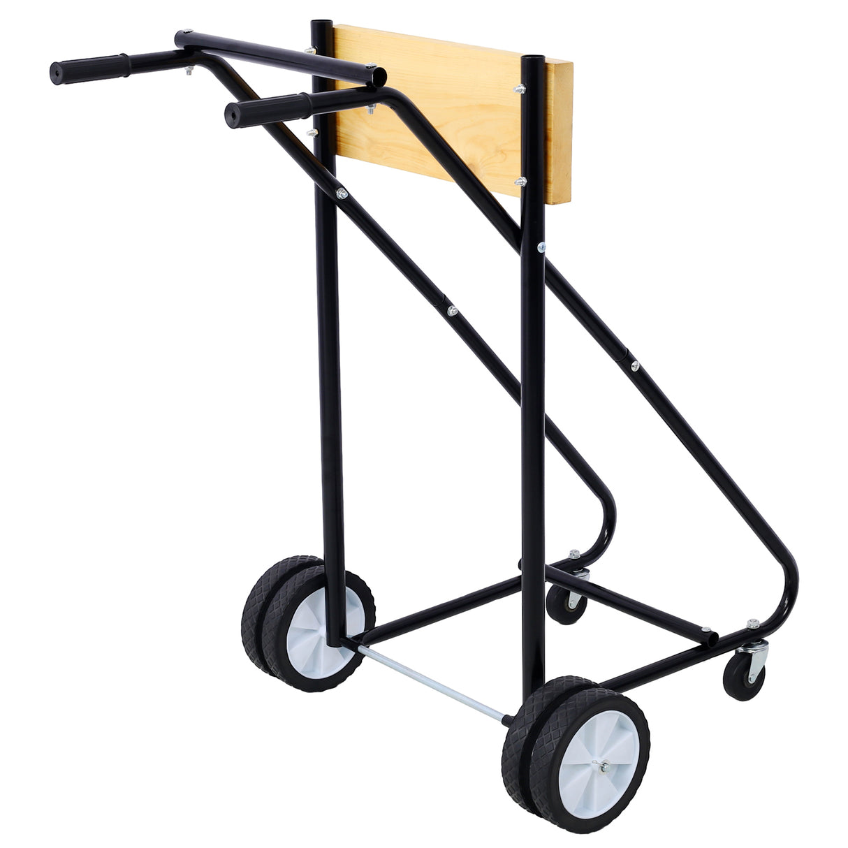 Outboard Boat Motor Stand Engine Carrier Cart Dolly for Storage 315lbs Weight Capacity w/Wheels (Wood)