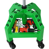 Pneumatic 360 Degree Swivel Stool Mechanics Rolling Creeper Seat Heavy Duty Rolling Shop with Casters Green