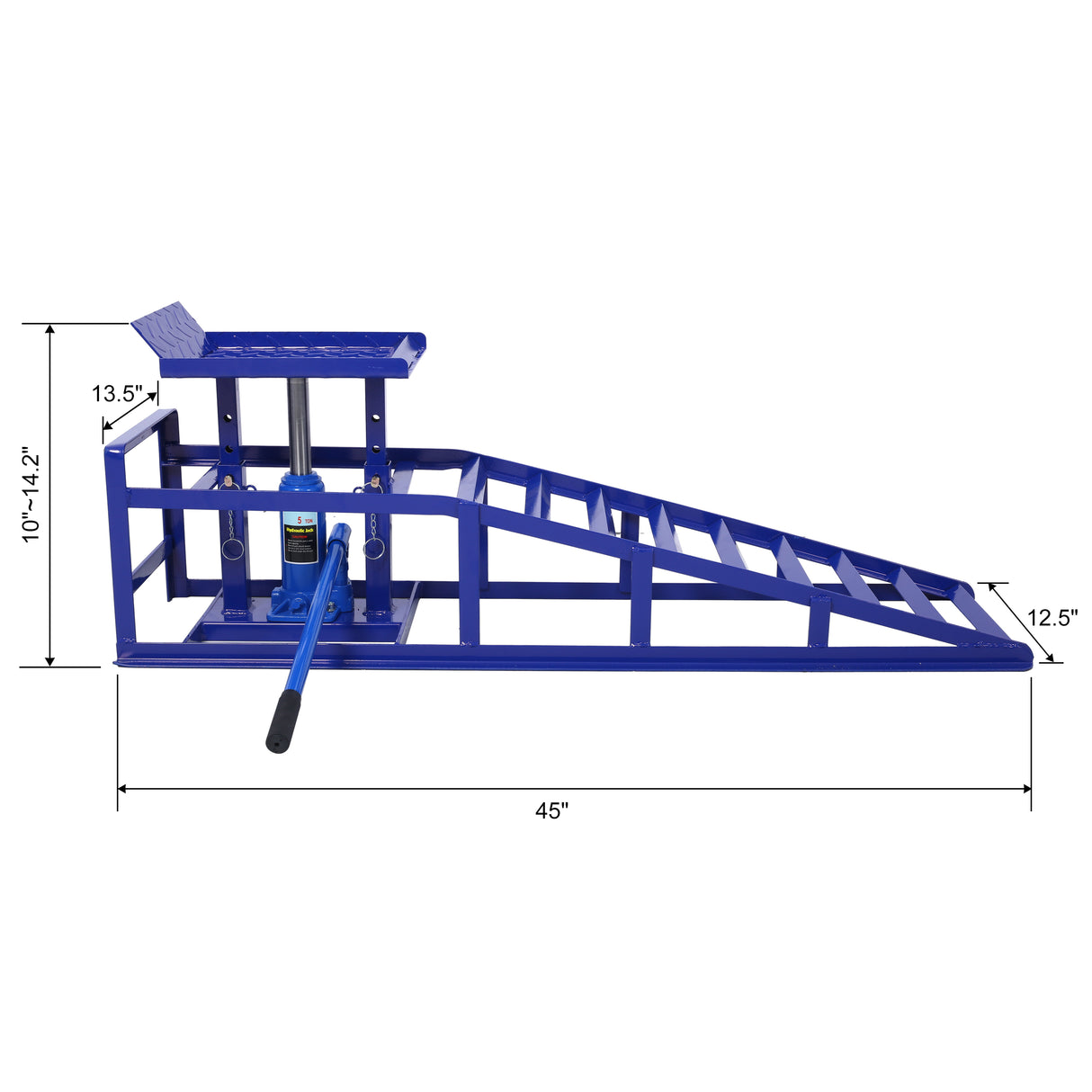 Auto Car Truck Service Ramps Lifts Garage Hydraulic Black 5 Ton Automotive Repair Frame (2 Pack) Blue