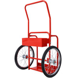 Malaking Dual Oxygen Tank Cart Dolly Double Cylinder 20" Pneumatic Wheels May kasamang dalawang Fastening Belt