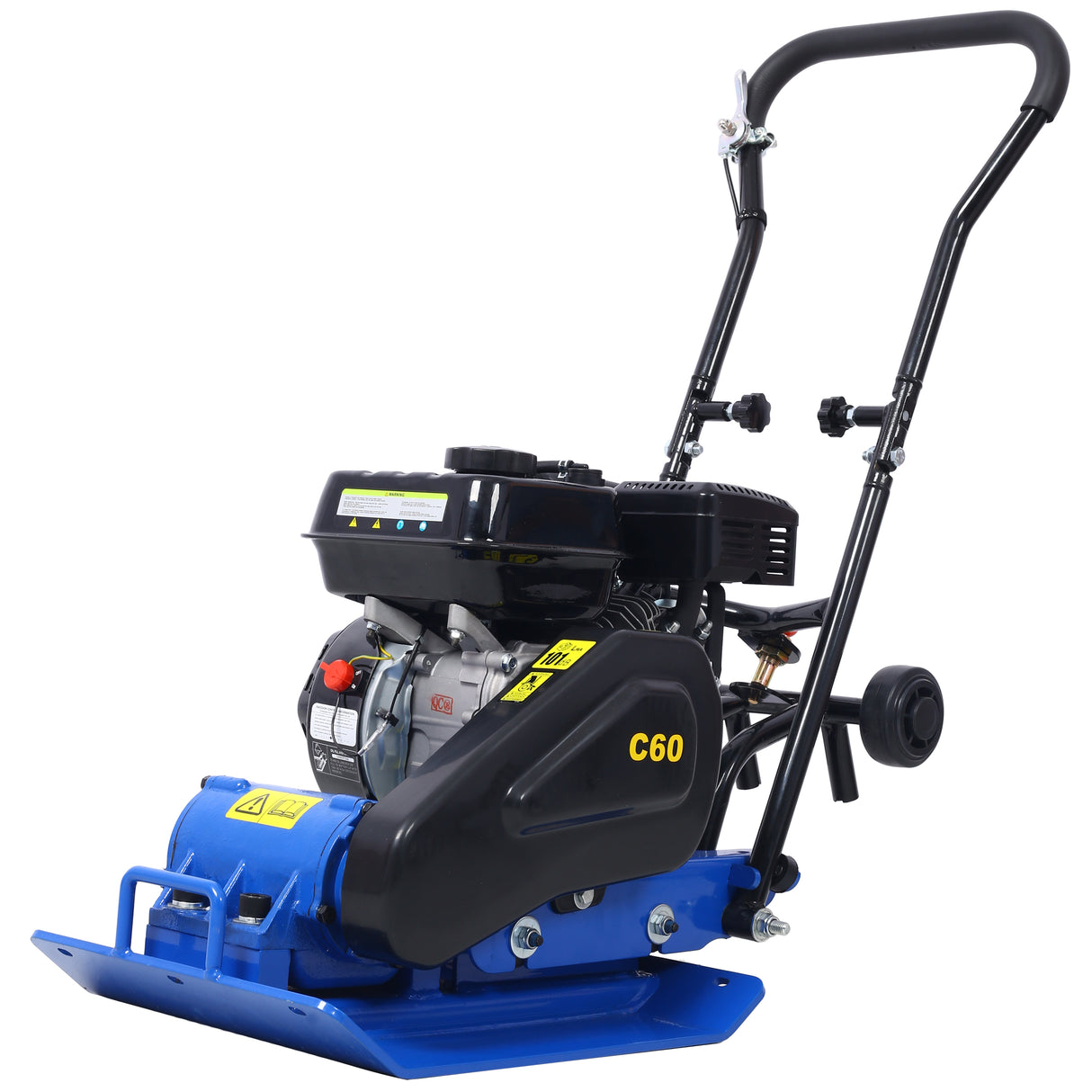 212cc 6.5HP 5600VPM Gas Vibration Compaction Force 20 x 14 inch Plate Compactor w/Built-in Wheel EPA compliant