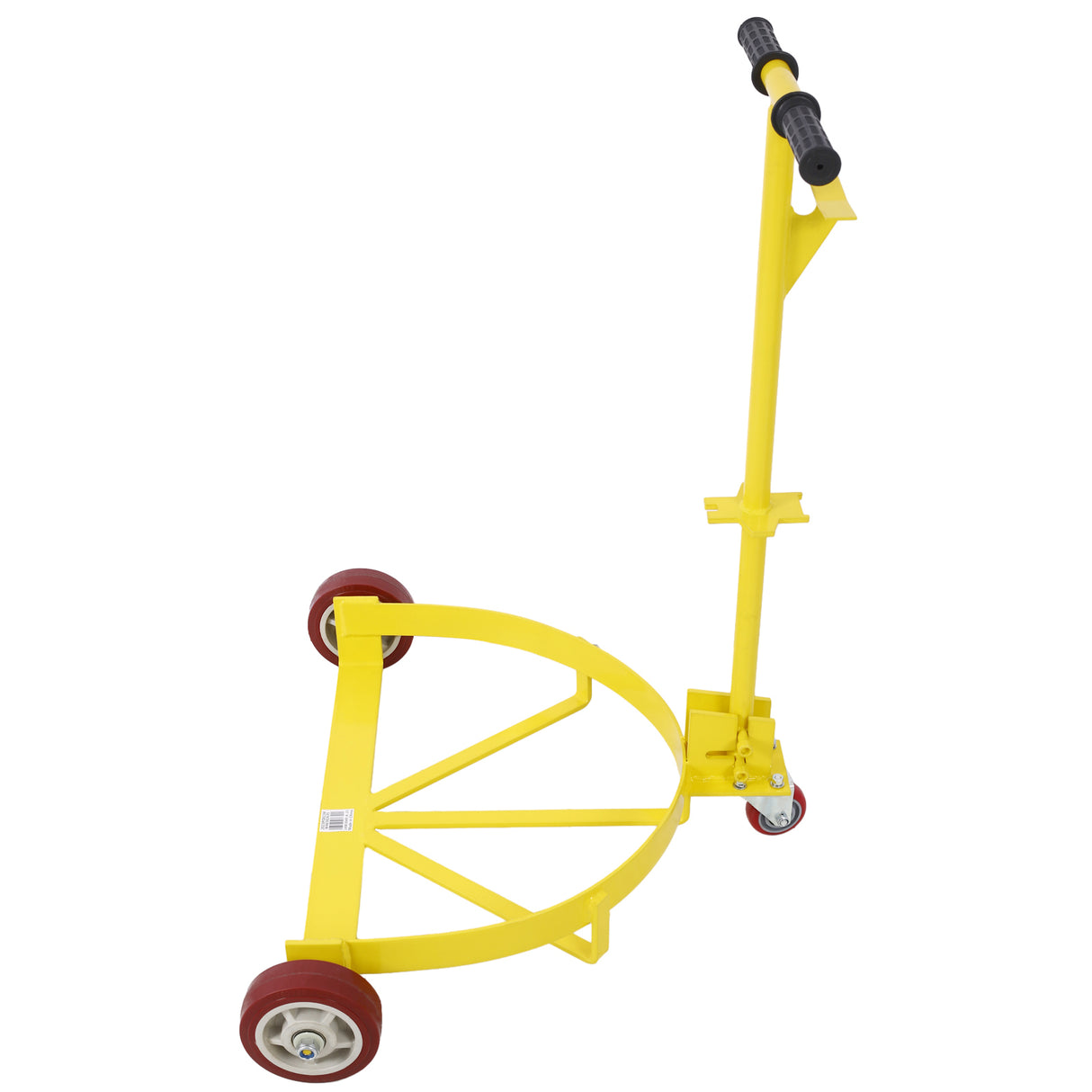 55 Gallon Drum Dolly 1pk 1200 lb Capacity Oil Barrel Drum Roller Cart Low Profile Steel Oil Drum Caddy Yellow