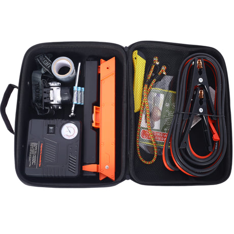 Kit de emergencia de seguridad para automóvil con compresor de aire portátil