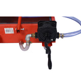 17-Gallon Low-Profile Oil Drain Pan na may Pump- Red