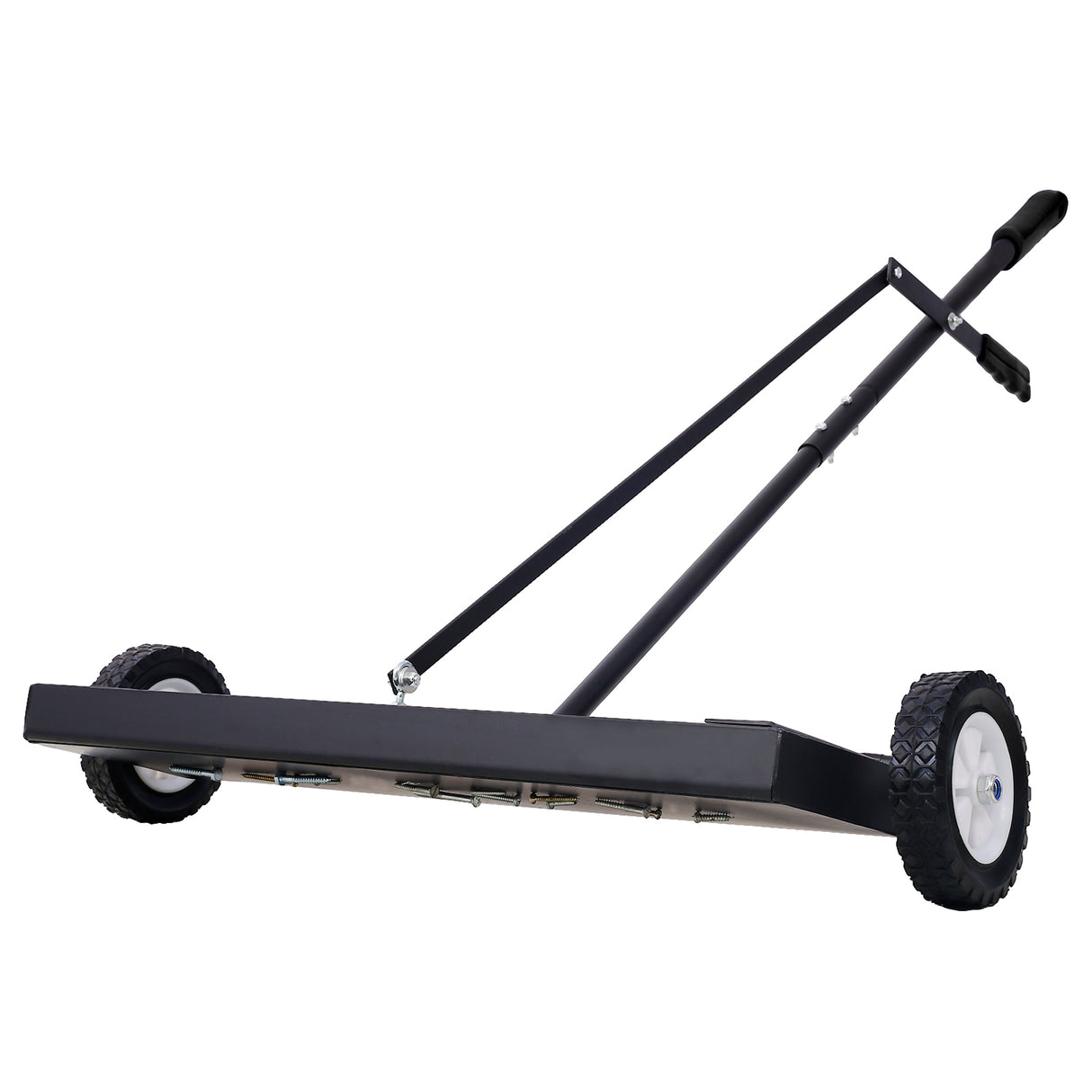 24'' Rolling Magnetic Pick-Up Sweeper Heavy Duty Push-Type with Release 100 Lbs Capacity