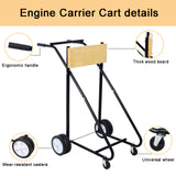 Outboard Boat Motor Stand Engine Carrier Cart Dolly for Storage 315lbs Weight Capacity w/Wheels (Wood)