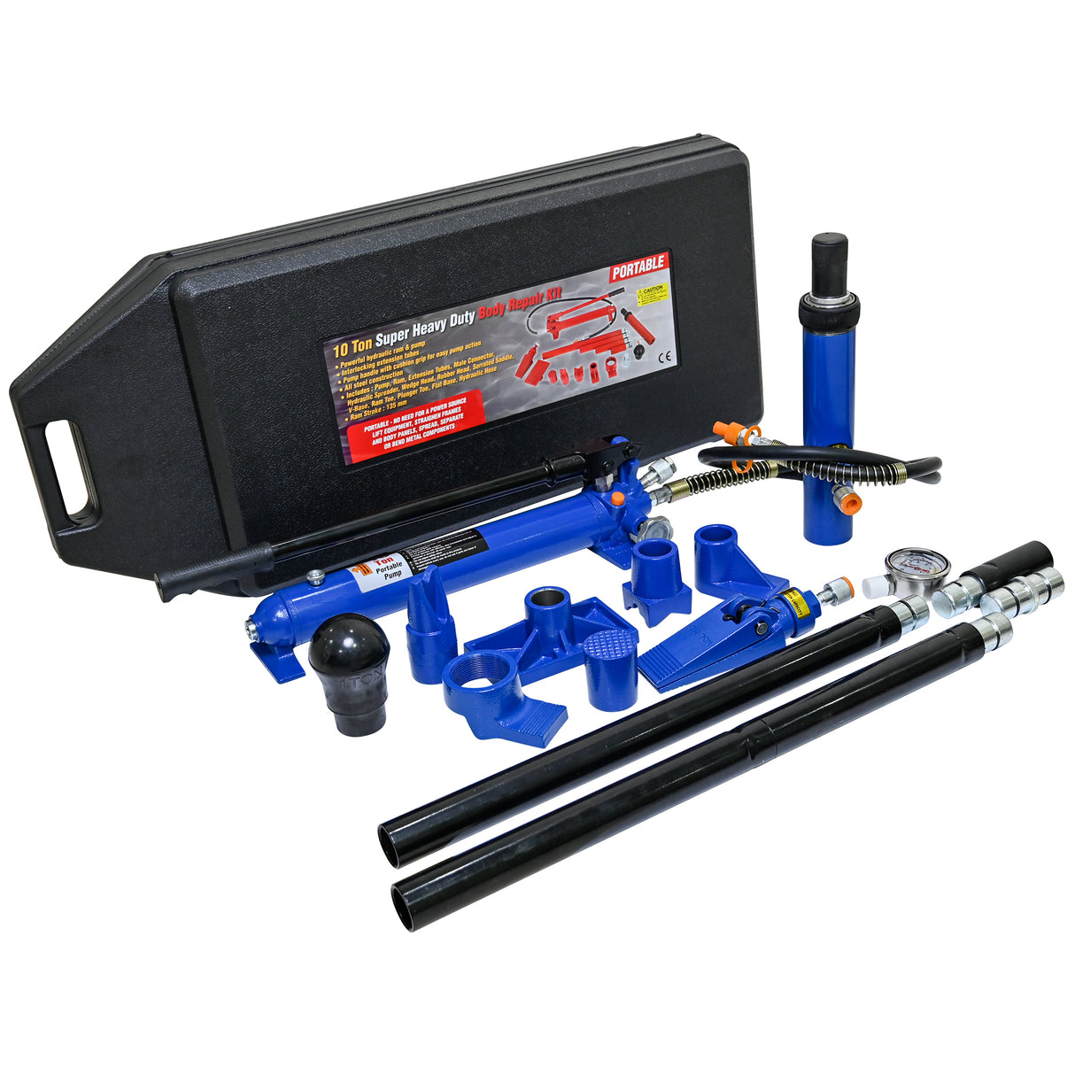 10 Tons of Portable Hydraulic Equipment Components--Black+Blue