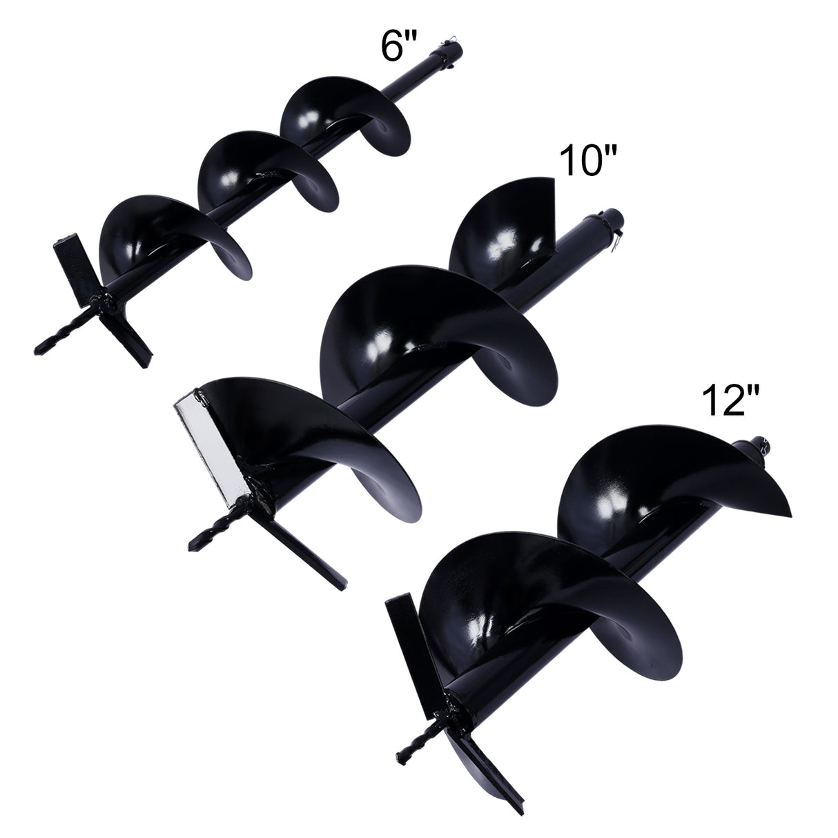 Foret à tarière 6 pouces + 10 pouces + 12 pouces pour trou de plantation, bulbe de literie, creuser après la plantation, outil pour embouts de remplacement de pelle à arbre de 3/4 pouces, mèche de terre