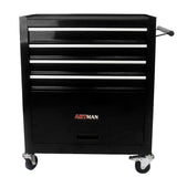 4 Drawers Multifunctional Tool Cart With Wheels Black