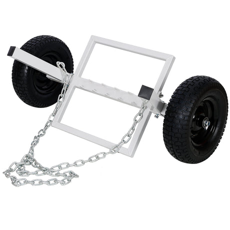 Heavy-Duty Log Dolly Holder White 1100 LBS Capacity