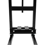 6 Ton Hydraulic Shop Floor Press with Pressure Gauge Steel H-Frame Steel Plates Adjustable Working Table Black