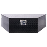 Caja de herramientas de aluminio de 39 pulgadas, caja de camión resistente, almacenamiento para camioneta y remolque al aire libre, organizador para RV, parte inferior con llaves de bloqueo, negro, 39x16,5x11,8 pulgadas