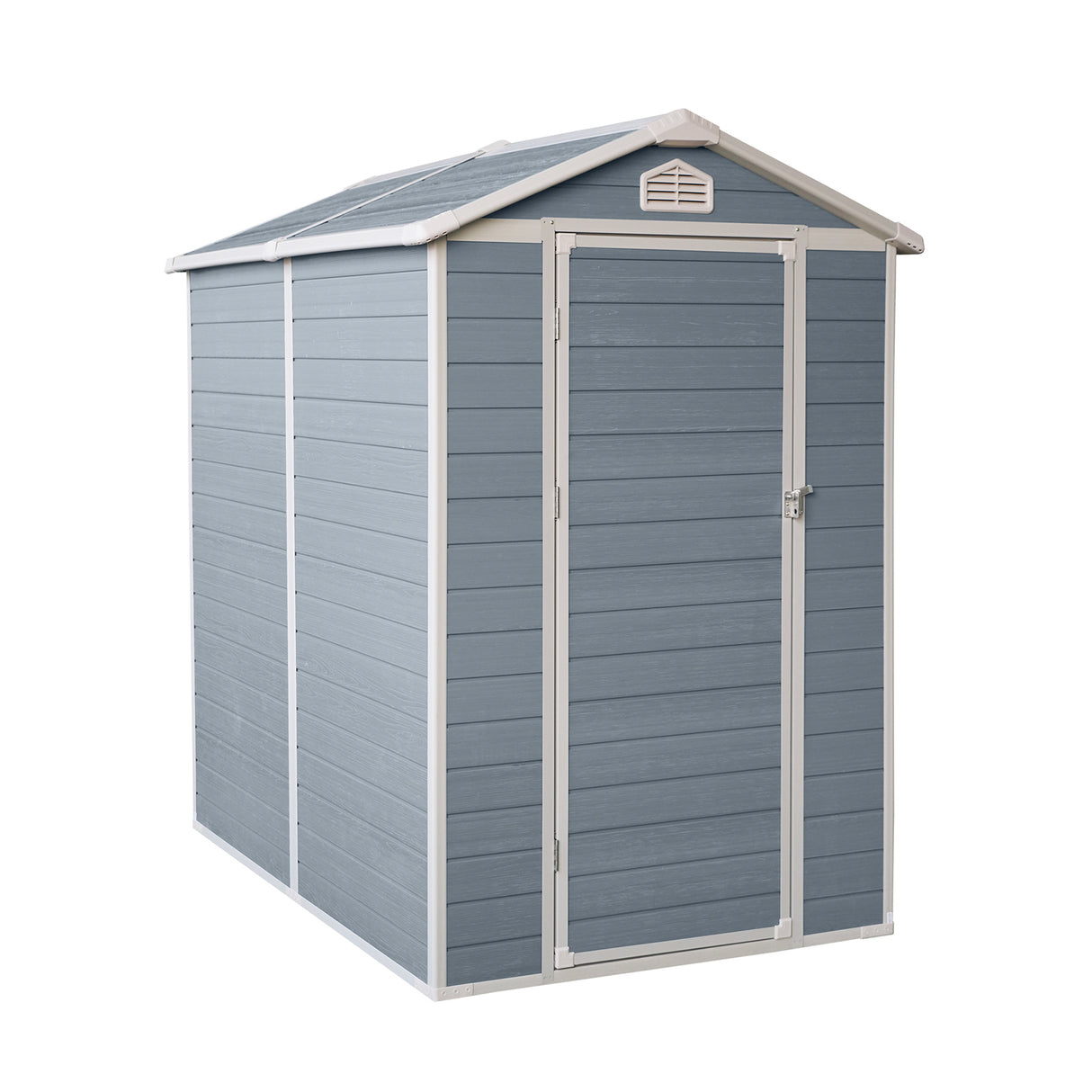 4x6ft Resin Outdoor Storage Shed Kit-Perpekto para Mag-imbak ng Patio Furniture Gray