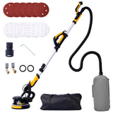 780W Electric Drywall Sander with Vacuum Dust Collection 6.5A Motor Dustless Floor Sander with Variable Speed 900-1800RPM LED Light Extendable & Foldable Handle