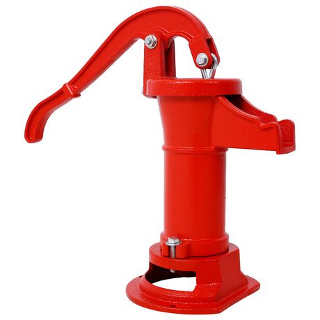 Operated 25 ft. Antique Pitcher Hand Water Pump--Red