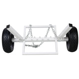 Soporte y arco de arrastre de troncos para ATV de 1000 lb. Capacidad 24 pulgadas de diámetro. Blanco Crema