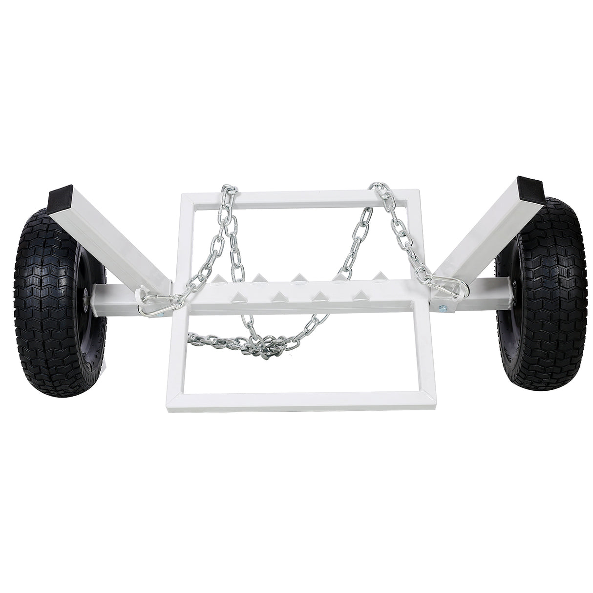 Support de chariot à bûches robuste blanc, capacité de 1 100 lb