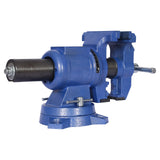 5" Multi-Jaw Rotating Bench Vise Multipurpose 360-Degree Rotation Clamp on Vise with Swivel Base and Head 5inch--Blue