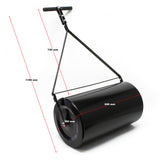 Kumbinasyon na Push/Tow Poly Lawn Roller na may Easy-Turn Tethered Plug 14 by 24" 60L/16 Gallon Black