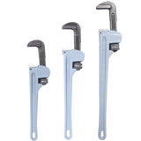 3PCS Aluminium Pipe Wrench Set Adjustable Jaw Plumbing 14" 18" 24" inch