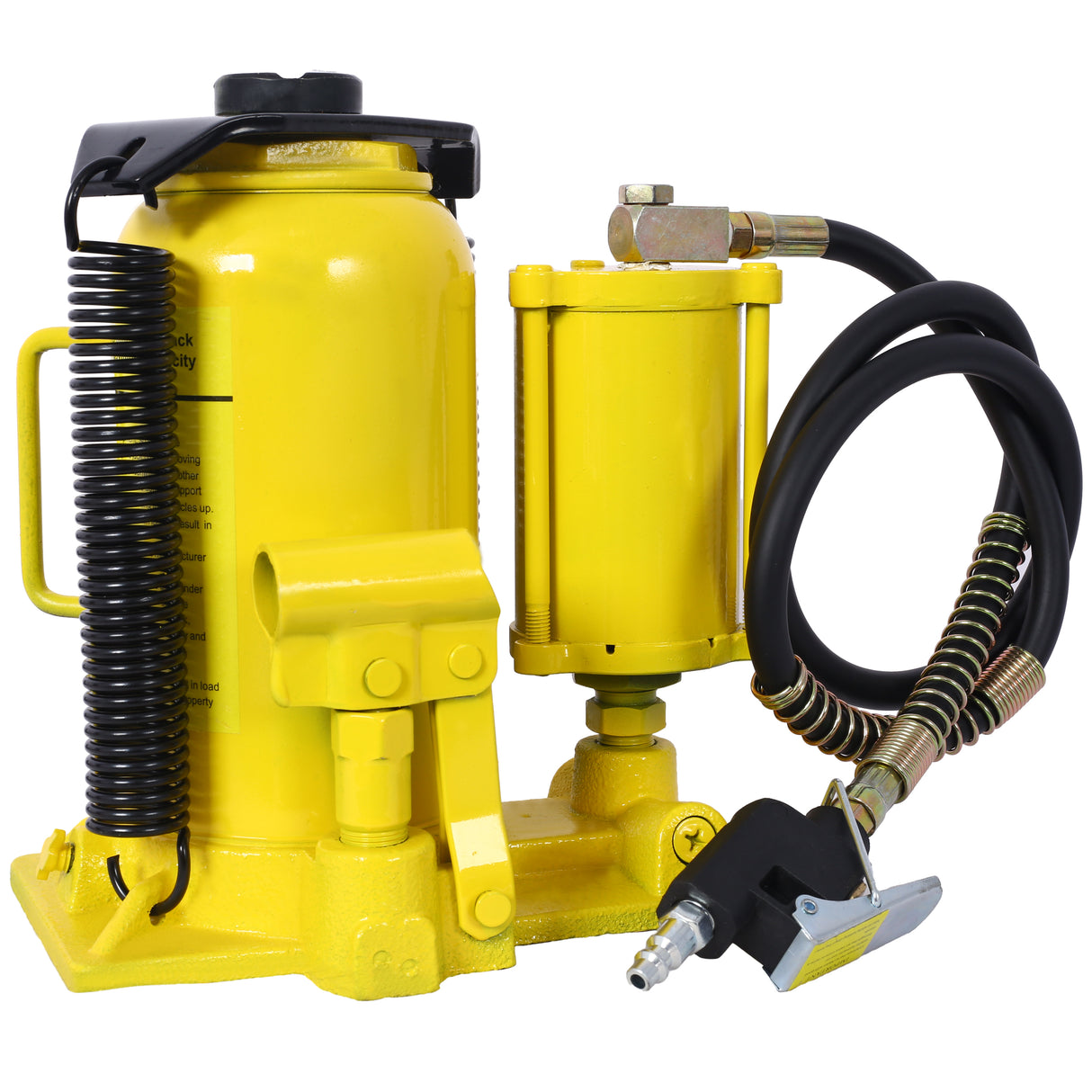 Air Hydraulic Bottle Jack 20 Ton/44029 LBS All Welded 10.2-19.7 inch Lifting Range Manual Handle and Pump for Car Pickup Truck RV Auto Repair Industrial Engineering--Yellow