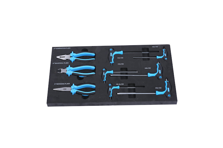 4 Drawers Tool Cabinet with Tool Sets Blue