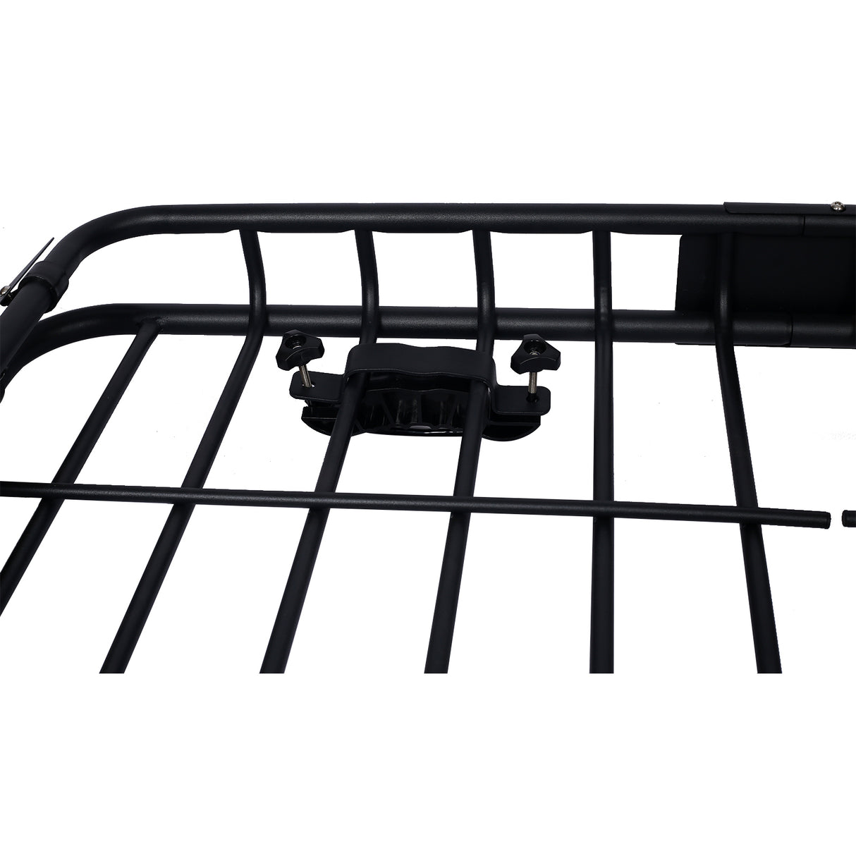 Cesta portaequipajes para techo, portaequipajes para techo de automovilismo, montaje superior de acero negro de 42"