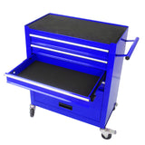 4 Drawers Multifunctional Tool Cart with Wheels Blue