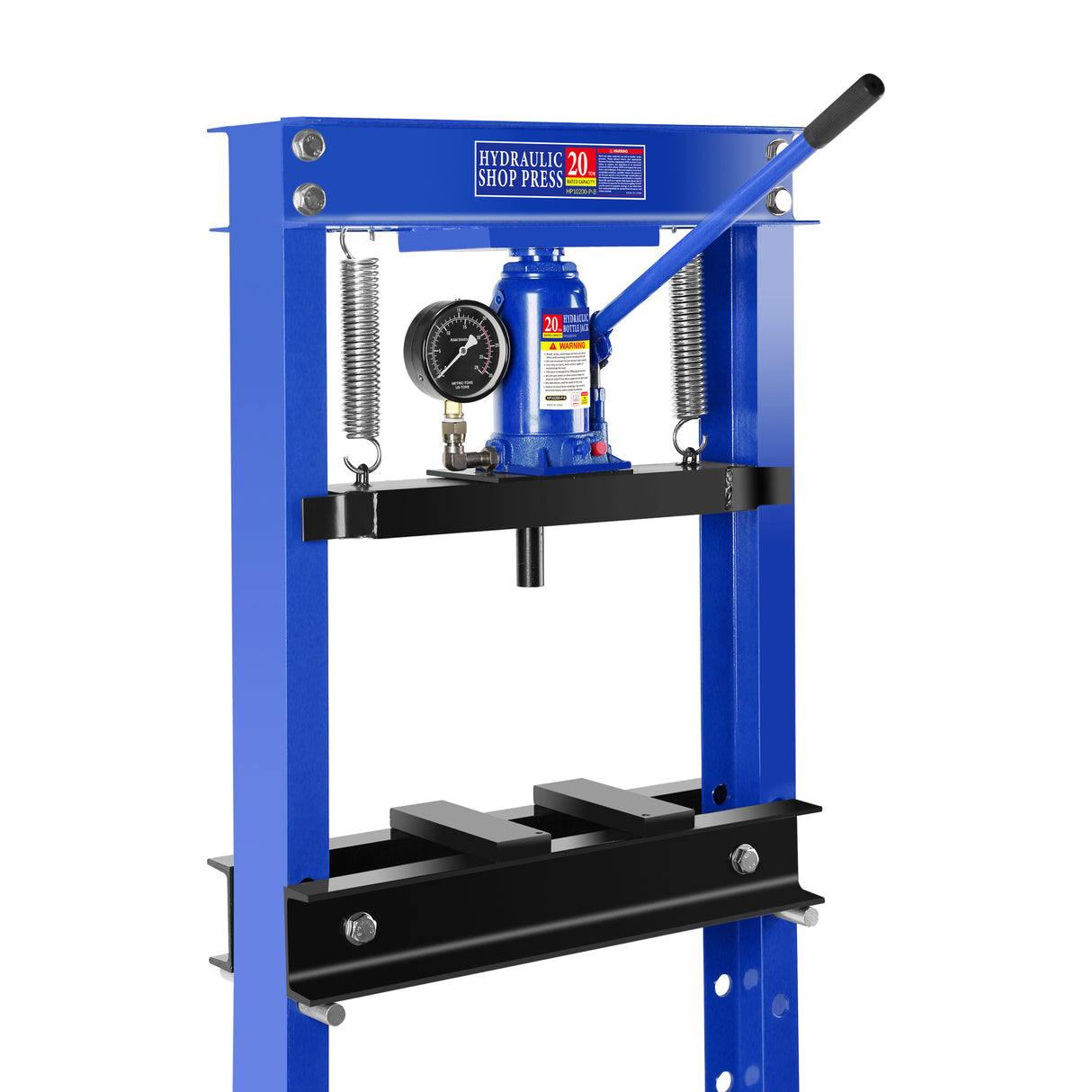 20 Ton Hydraulic Shop Press H-Frame Garage Floor Adjustable with Plates Working Table Height