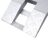 1 Pair Heavy-Duty Ramps with Top Hook Attaching End Universal Loading 60" X 12" 6600 LBS Aluminum--Silver